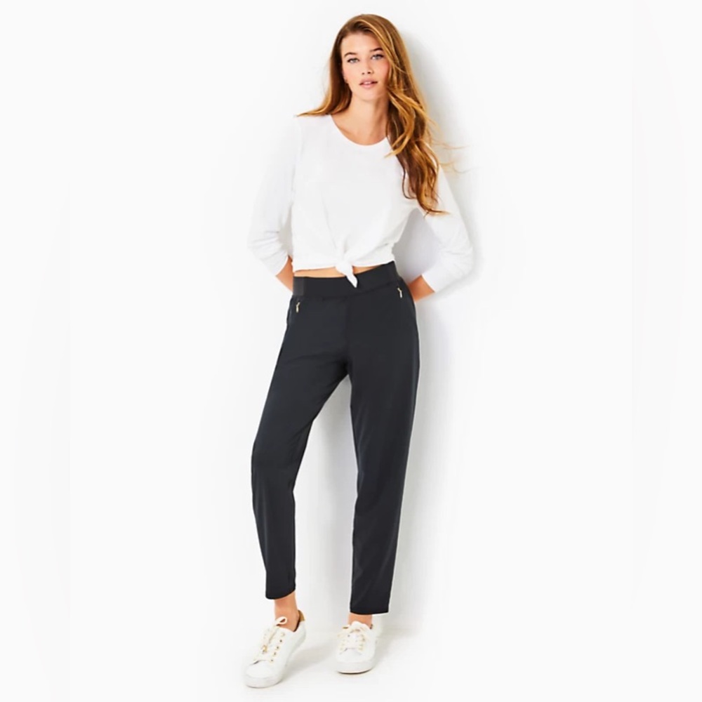 UPF 50+ Luxletic 28" Run Around Pant in BLACK (onyx) XL, NWT